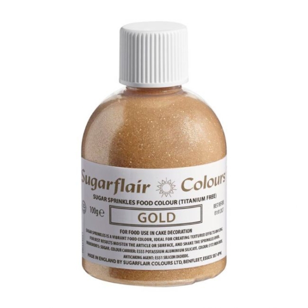 Sugar Sprinkles - Gold - E171 Free